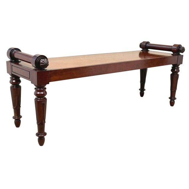 Large Early 19th Century Regency Mahogany Window Seat For Sale - Image 4 of 12