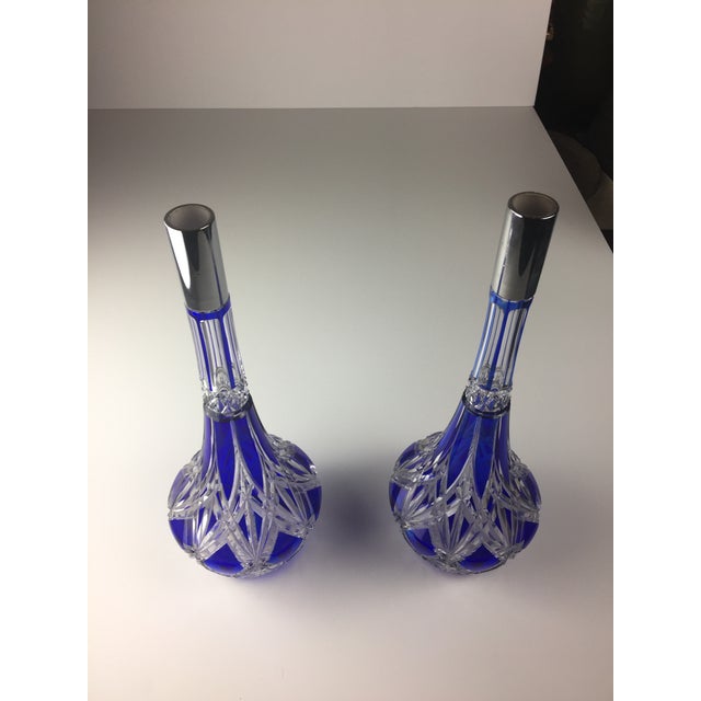 Mid 20th Century Mid Century Large Royal Blue French Baccarat Crystal