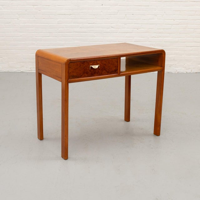 Art Deco Italian Burl Wood Desk, 1930s For Sale - Image 4 of 16