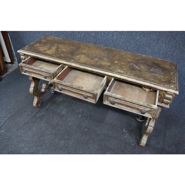 Baroque Distressed Console/Desk For Sale - Image 4 of 6