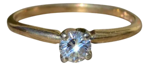 The Kaisley: Ladies Vintage 14K Diamond Solitaire Engagement Ring
