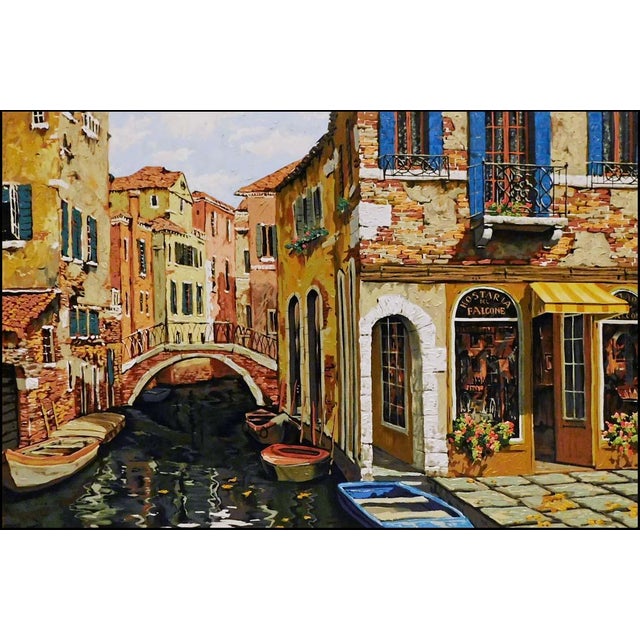 Viktor Shvaiko "Autumn in Venice" on Canvas Framed Hand Signed Make an Offer#179 For Sale - Image 9 of 9
