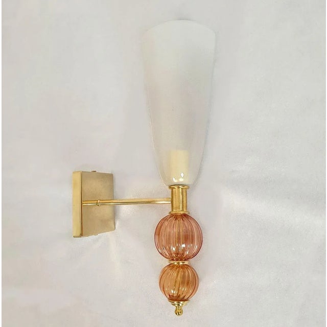 Mid-Century Modern Purple Mid Century Modern Murano Sconces For Sale - Image 3 of 11