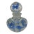 Vintage Joe St. Clair Controlled Bubble Ice Blue Trumpet Flowers 4 1/4” Perfume Paperweight Bottle For Sale