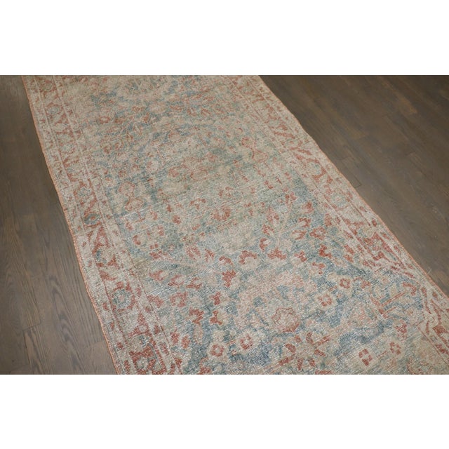 Wide Worn Antique Persian Sarouk Runner - 3'6" x 13'5" For Sale - Image 4 of 9