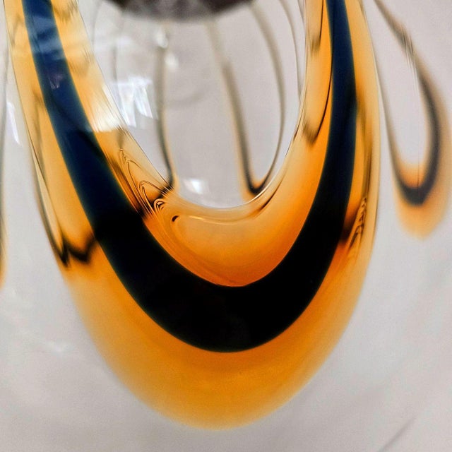 1970s Mid Century Modern Murano Glass Pendant Chandelier, Italy For Sale - Image 11 of 12