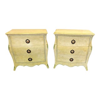 Vintage Bombay Nightstands With Porcelain Hardware- a Pair For Sale