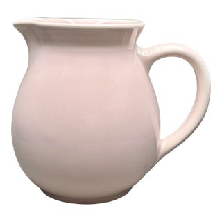 Vintage Primagera Portugal Soft Pink Ceramic Pitcher For Sale