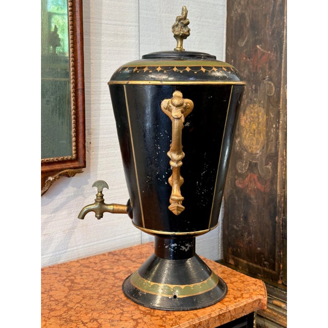 Late 19th Century Tole Water Urn For Sale - Image 4 of 6