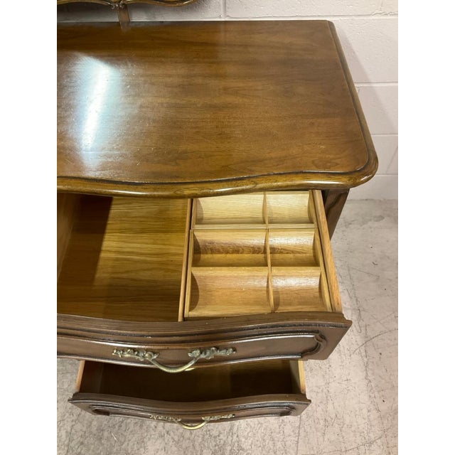 Mid-Century Thomasville French Provincial 9-Drawer Dresser & Mirror For Sale - Image 13 of 16