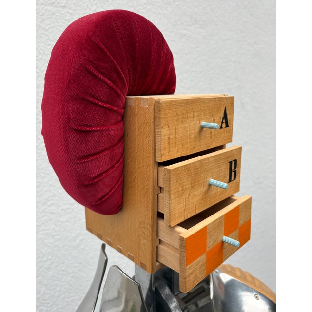 Sculptural valet stand in a numbered limited series of 2000 pieces. Multifunctional for storing jackets, shirts, trousers,...