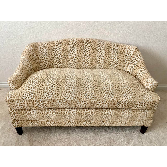 Late 20th Century Luxury Transitional Leopard Print Settee/Sofa Hollywood Regency Style Excellent Condition. For Sale - Image 11 of 13