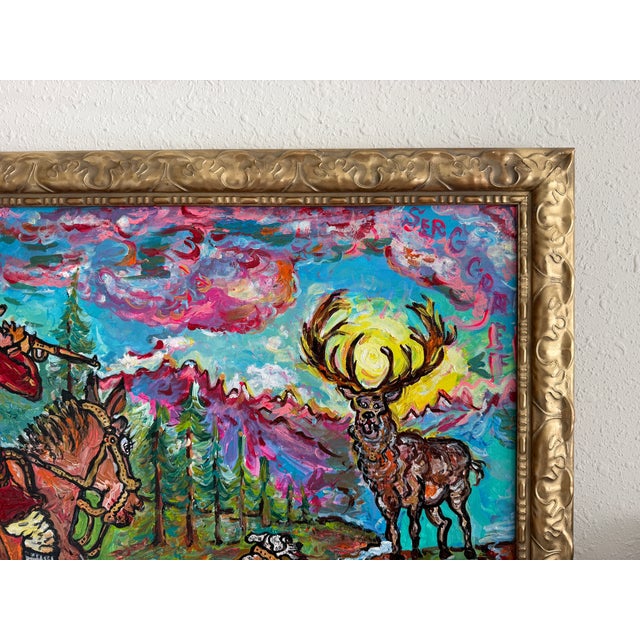 Serg Graff English Fox Hunt Equestrian Dogs Sporting Art Original Painting, Coa For Sale - Image 12 of 12