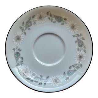 1960s New Noritake Wellesley Saucer Mid Century Modern - Real Platinum Rim For Sale