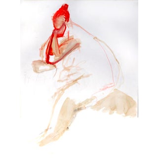Redhead - Figure Painting / Sketch on Paper For Sale