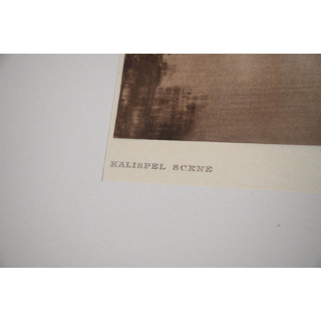 Edward S. Curtis "Kalispel Scene" Photogravure on Gampi Tissue, 1911 — Cardozo Collection For Sale In Denver - Image 6 of 7
