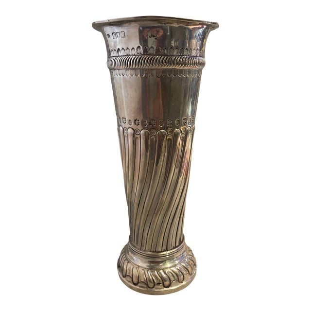 Late 19th Century Victorian Sterling Silver Vase by e.c. Co. England For Sale