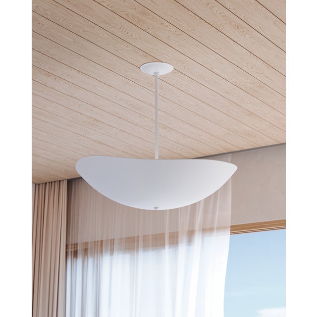 Metal Hudson Valley Lighting Fabius 36 in. 8 Light Pendant in White Plaster Finish For Sale - Image 7 of 8