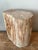 Wood Vintage Boho Petrified Wood Stool For Sale - Image 7 of 8