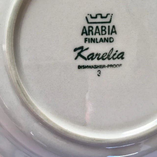 1970s Mid-Century Karelia Cereal Plates by Anya Jaatinen Winqvist for Arabia, 1970s, Set of 3 For Sale - Image 5 of 8