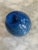 Late 20th Century Vintage Marble Blue Apple Paper Weight For Sale - Image 5 of 6