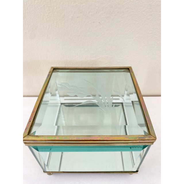 Italian Art Deco Beveled Glass Box, Italy, 1930 For Sale - Image 9 of 18
