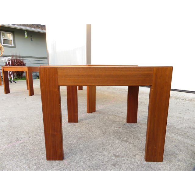 Mid Century Modern Swedish Walnut Coffee Table & Side Table Set For Sale - Image 15 of 18