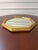 Vintage Gold Bamboo Framed Octagon Shaped Mirror For Sale - Image 4 of 8