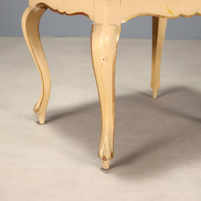 Small Antique Carved Lacquered Beech Table, Italy, 19th Century For Sale - Image 9 of 10