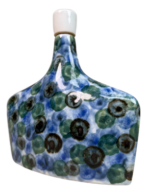 Tobe-Yaki Decorative Porcelain Bottle, 1960s