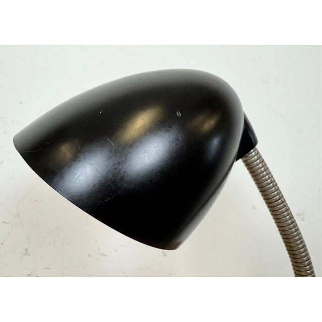 Mid-Century Modern Vintage Brown Bakelite Gooseneck Table Lamp, 1960s For Sale - Image 3 of 17
