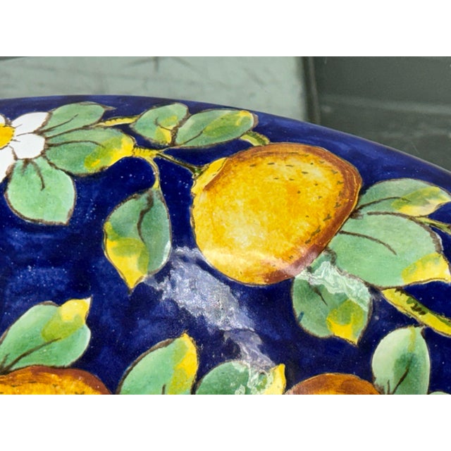 Corttura M Zellini Hand Painted Italian Ceramic Plate For Sale In San Francisco - Image 6 of 12