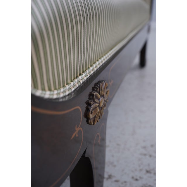 Brown Vintage Regency Style Recamier Chaise Lounge For Sale - Image 8 of 12