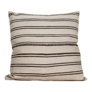 Striped Pillow Made from Vintage Kilim For Sale