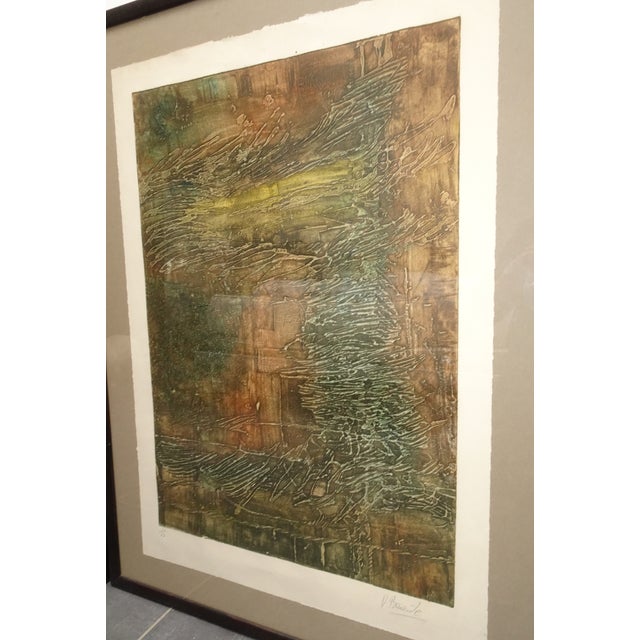 Compositions, 1970s, Large Aquatint Etchings, Framed, Set of 2 For Sale - Image 15 of 18