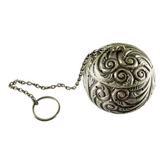 1900s Webster Estate Sterling Silver Tea Ball Infuser For Sale
