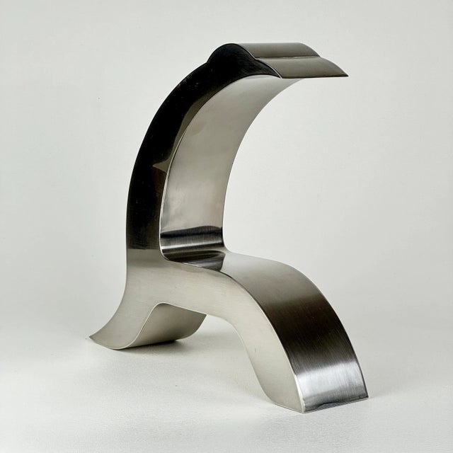 Mid-Century Modern 1960s Mid-Century Modern Vintage Abstract Form Steel Table Sculpture, 2 of 3 For Sale - Image 3 of 7