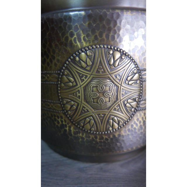 Gold Large Art Deco Brass Punch Bowl with Glass Insert, Germany, 1920s For Sale - Image 8 of 14