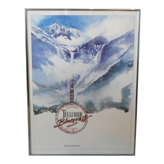 1984 Telluride Bluegrass Festival Poster, Framed For Sale