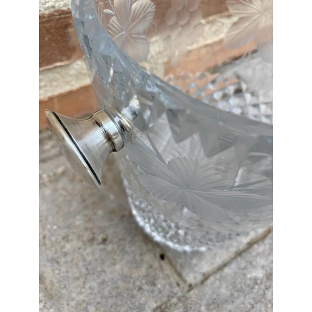 1960s Mid-Century Crystal Glass Ice Bucket, 1960s For Sale - Image 5 of 11