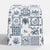 Spritely Home Dyer Skirted Storage Ottoman in Delft Print For Sale - Image 4 of 5
