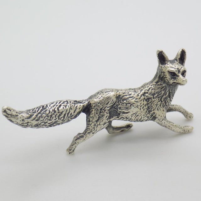 Vintage Italian Handmade Silver Hunting Fox Figurine, Tuscany, 1970s For Sale - Image 12 of 12