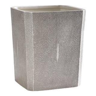 Shagreen Bath Accessories Waste Basket For Sale