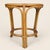 Boho Chic Late 20th Century Bamboo and Rattan Round Side Table With Inset Wood Top For Sale - Image 3 of 7