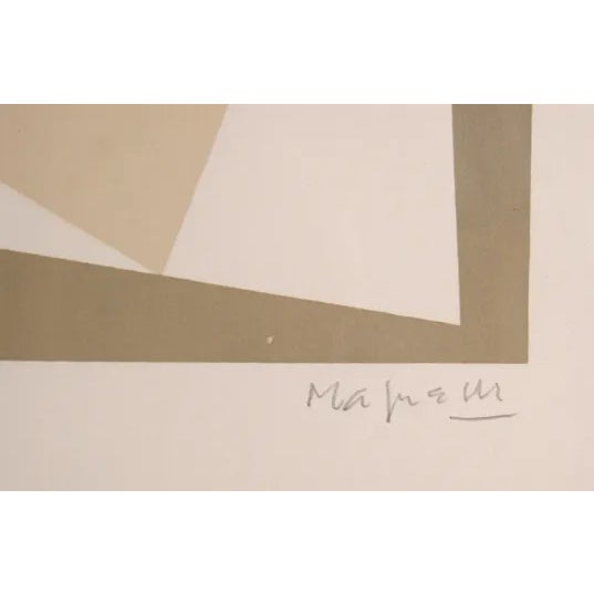 This lithograph on arches paper, titled "Composition," was created by the Italian artist, Alberto Magnelli (1888–1971), in...