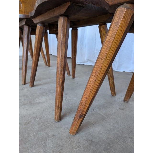 Farmhouse Tyrolean Chair with Heart Cutout Back, 1970s, Set of 8 For Sale - Image 16 of 18