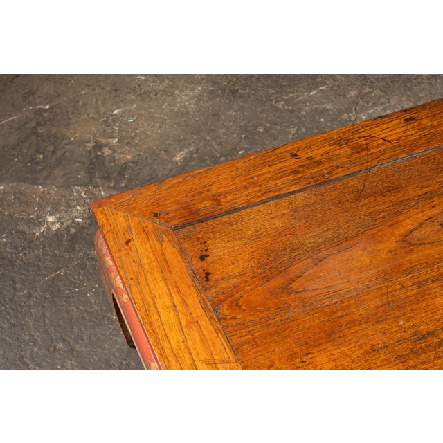 Early 20th Century Southeast Asian Wooden Coffee Table With Floral Accents For Sale - Image 9 of 16