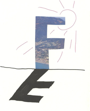 David Hockney, F from Hockneys Alphabet, Lithograph, Framed