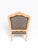 Vintage Louis XV Style Carved Wood Bergère Chair in Black & Cream Geometric Fabric For Sale In Miami - Image 6 of 16