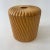 Sculptural organic Midcentury Modern ice bucket, rendered in hand carved spiral motif wood with a matched lid, inset...